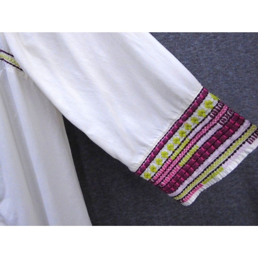 Ariat Womens Medium Boho Tasseled Cardigan Duster Embroidered Ivory 100% Rayon - Picture 7 of 11